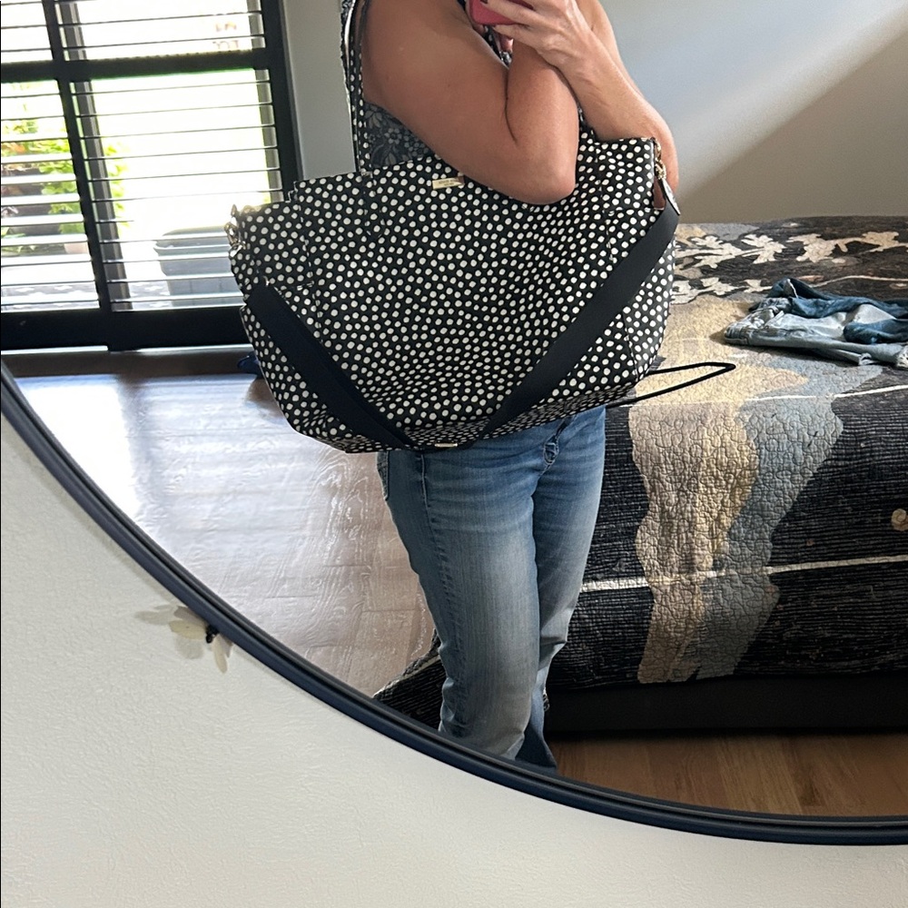 Kate Spade Black and White Polka Dot Tote